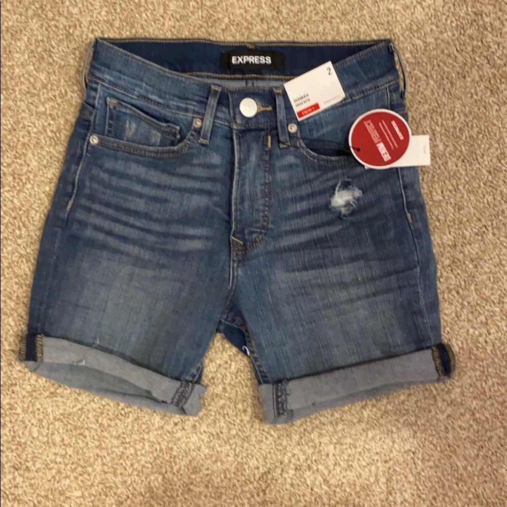NWT Express Bermuda Jean Shorts - High Rise